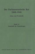 er Parlamentarische Rat 1948-1949 Ausschuß für Fin
