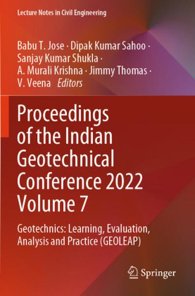 Proceedings of the Indian Geotechnical Conference 2022 Volume 7