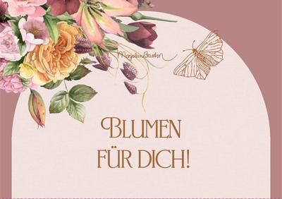 Pop-up-Grußkarte - Blumen