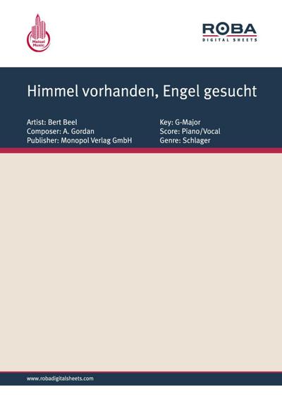Himmel vorhanden, Engel gesucht