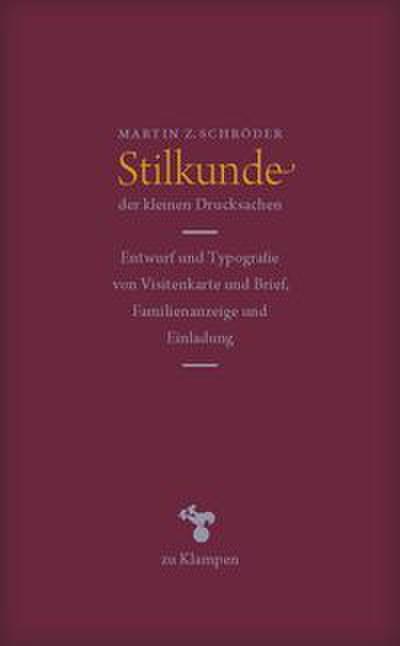 Stilkunde der kleinen Drucksachen