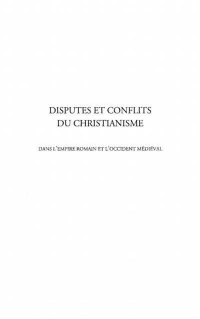 Disputes et conflits du christianisme