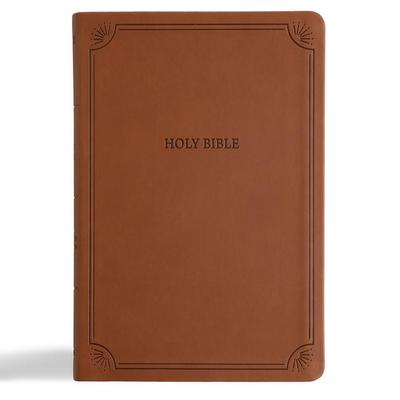 NASB Large Print Thinline Bible, Value Edition, Brown Leathertouch