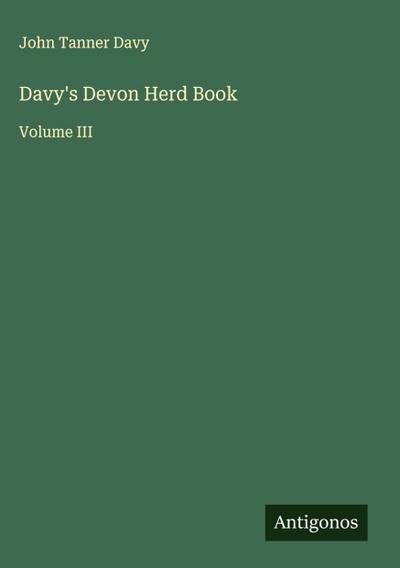 Davy’s Devon Herd Book