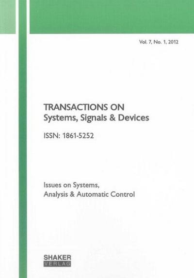 Transactions on Systems, Signals and Devices Vol.7, No.1
