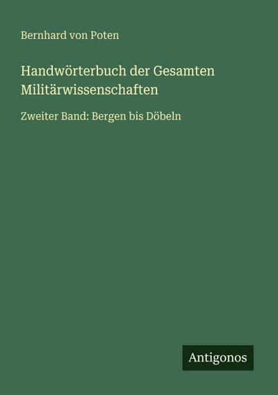 Handwörterbuch der Gesamten Militärwissenschaften