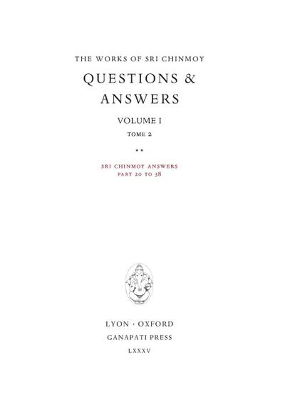 Answers I, tome 2