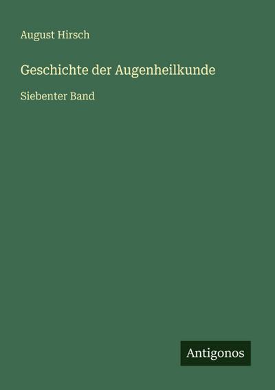 Geschichte der Augenheilkunde
