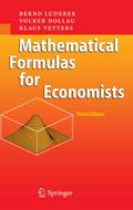 Mathematical Formulas for Economists