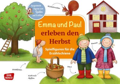 Emma und Paul erleben den Herbst. Erzählschienen-Figurenset, m. 1 Beilage