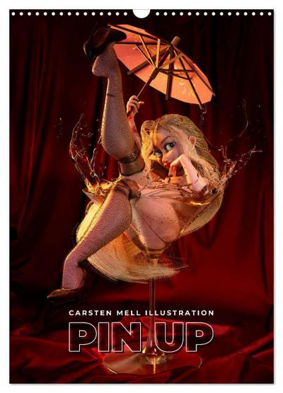 Pin Up Kalender Carsten Mell (Wandkalender 2026 DIN A3 hoch), CALVENDO Monatskalender