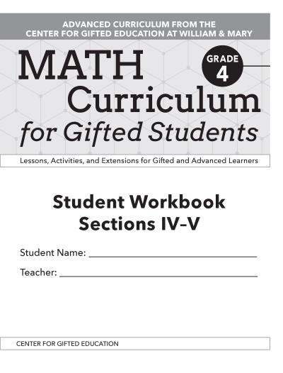 Math Curriculum for Gifted Students