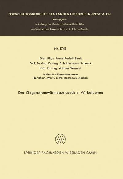 Der Gegenstromwärmeaustausch in Wirbelbetten