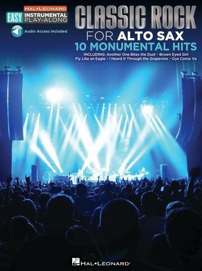 Classic Rock - 10 Monumental Hits - Easy Instrumental Play-Along Alto Sax (Book/Online Audio)