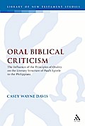Oral Biblical Criticism
