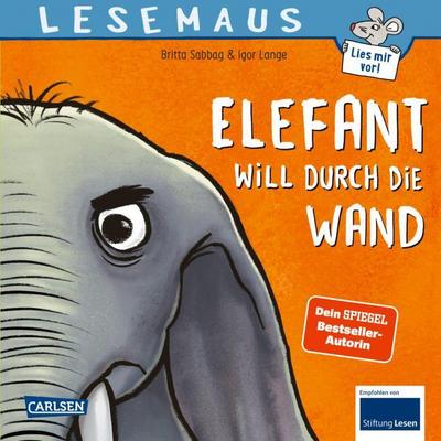 Elefant will durch die Wand