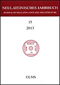 Neulateinisches Jahrbuch