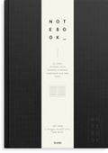 Burde Notizbuch Textil Schwarz A4