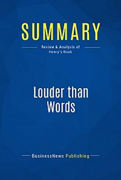 Summary: Louder than Words