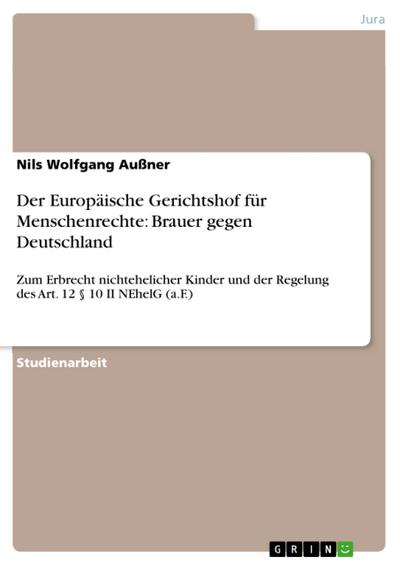 Der Europäische Gerichtshof für Menschenrechte: Brauer gegen Deutschland