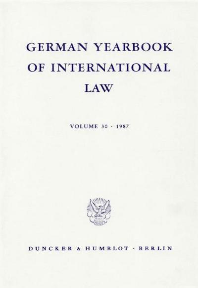 German Yearbook of International Law - Jahrbuch für Internationales Recht.