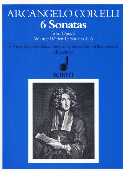 6 Sonaten aus op.5 Band 2 (Nr.4-6)für Altblockflöte und Bc