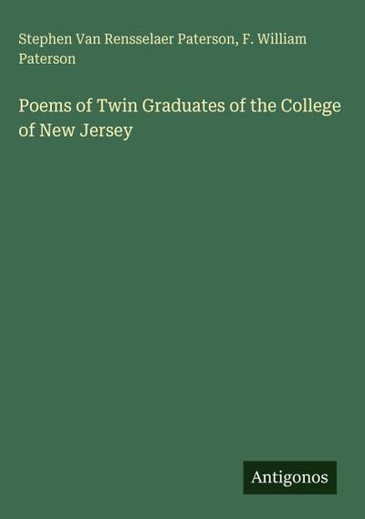 Poems of Twin Graduates of the College of New Jersey