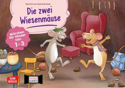 Die zwei Wiesenmäuse. Kamishibai Bildkartenset