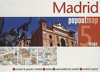 Madrid PopOut Map, 5 maps