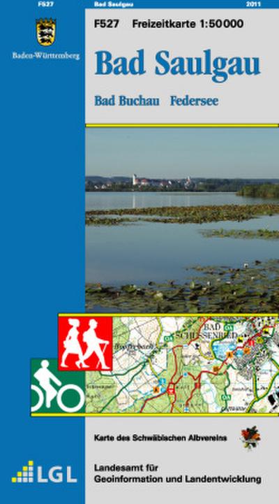 Topographische Freizeitkarte Baden-Württemberg Bad Saulgau, Bad Buchau, Federsee