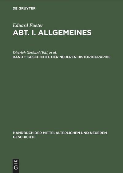 Geschichte der neueren Historiographie