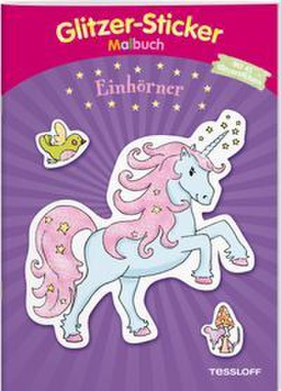 Glitzer-Sticker-Malbuch - Einhörner