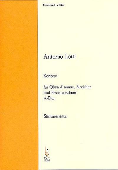 Konzert : für Oboe d’amore,Streicher und Bc