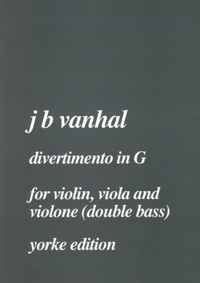 Divertimento in g majorfor violin, viola and violone (double bass)