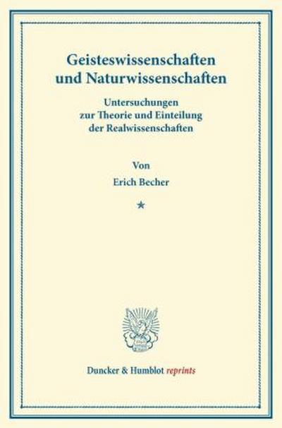 Geisteswissenschaften und Naturwissenschaften