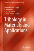 Tribology in Materials and Applications