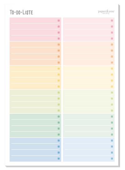 Trendstuff Block A5 To do [Rainbow]