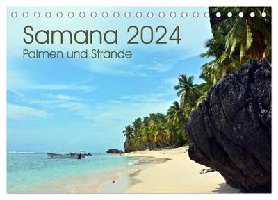 Samana - Palmen und Strände (Tischkalender 2024 DIN A5 quer), CALVENDO Monatskalender
