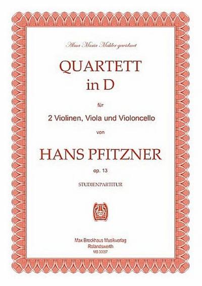 Streichquartett D-Dur op.13