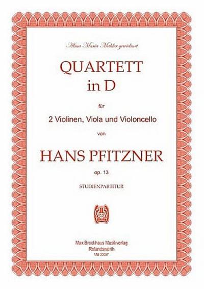 Streichquartett D-Dur op.13