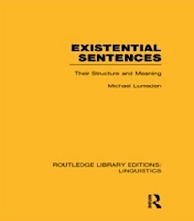 Existential Sentences (RLE Linguistics B: Grammar)