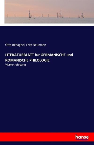 LITERATURBLATT fur GERMANISCHE und ROMANISCHE PHILOLOGIE