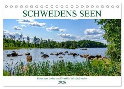 Schwedens Seen (Tischkalender 2026 DIN A5 quer), CALVENDO Monatskalender
