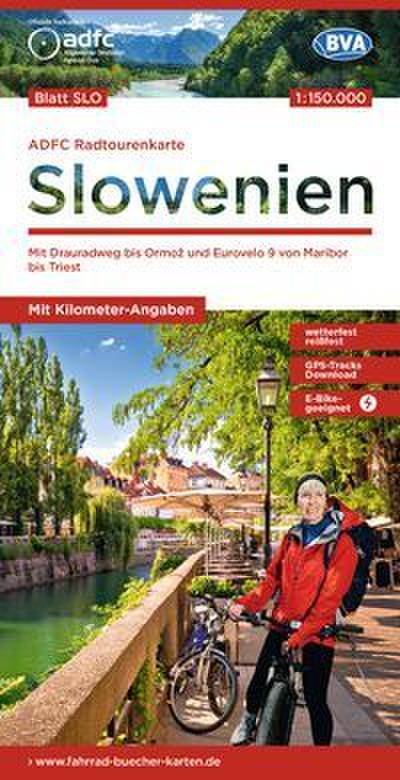 BVA ADFC Radtourenkarte Slowenien 1:150.000