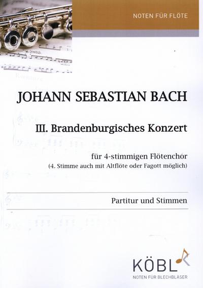 Brandenburgisches Konzert Nr.3für 4-stimmiges Flöten-Ensemble