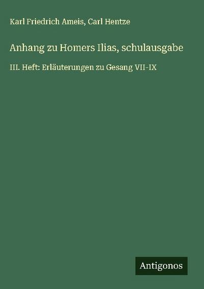 Anhang zu Homers Ilias, schulausgabe