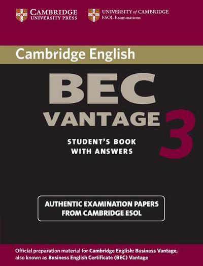 Cambridge Bec Vantage 3 Student’s Book with Answers