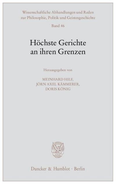 Höchste Gerichte an ihren Grenzen