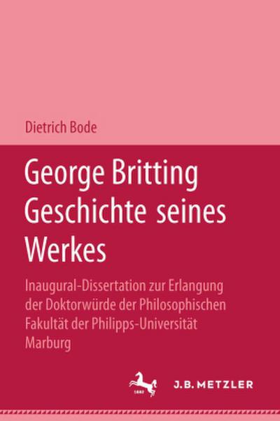 Georg Britting Geschichte seines Werkes