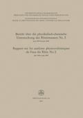 Bericht über die physikalisch-chemische Untersuchung des Rheinwassers Nr. 2 / Rapport sur les analyses physico-chimiques de l’eau du Rhin No 2